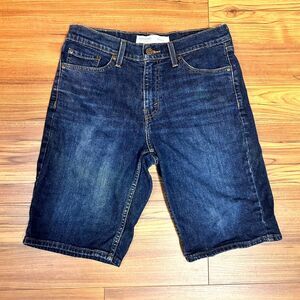 Signature Levi Strauss & Co. Shorts Women W28 Blue Denim Dark Wash Zip Fly Retro